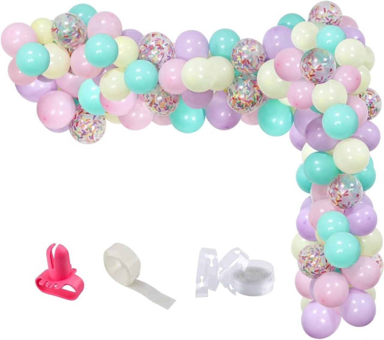 Sweet Ice Cream Party Balloon Arch Garland Pastel Macaron Popsicle Confetti Balloon Summer Ice Cream Theme Party Decor for Baby Bridal Shower Girl Ice Cream Bday Wedding Graduation Party Supplies